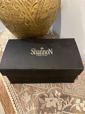 Godinger Shannon crystal diamond salt and pepper shakers. In original box from